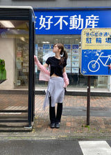 LAYER SHIRRING SET TOP