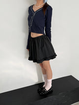 フローラ ストライプ フリル スカート