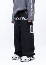 BBD No Sympathy Wide Cotton Pants (Black)