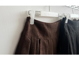 Jeton corduroy skirt pants pleats mini skirt