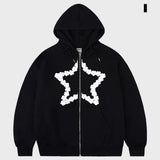 [UNISEX] フラワースターフーディドジップアップ