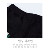 ワイドフィット2タックプリーツスウェットパンツ (BLACK)