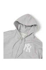 (BASE) NY CROSS HOOD ZIP UP (GRAY)