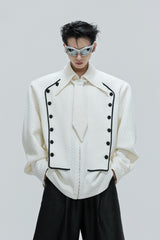 Double Breasted Woven Shirt Jacket