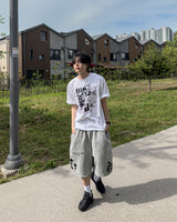 ブラグルプリントオーバーフィットショートスリーブTシャツ