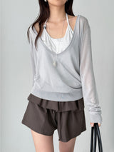 june deep v-neck knit (3color)