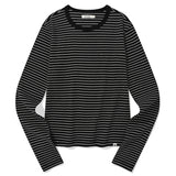 KIRSH PLAIN STRIPE SLIM FIT LONG SLEEVE [BLACK]