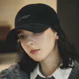VARZAR Chain Logo Corduroy OG Fit Ball Cap / Black