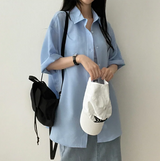 Lori Linen Oversized Fit Short Sleeve Shirt Shirt