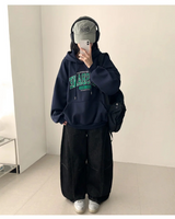 ジェイ ステッチ リベット ローファブリック バルーン ワイド デニム パンツ