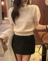 ペリン アルパカハーフネックニット