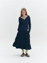 Floral Hoodie (Navy)