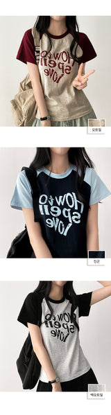 Speck color hue raglan short sleeve t-shirt