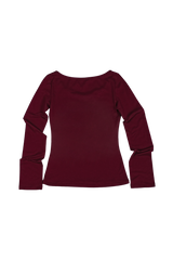 レースフレームTシャツ #ワイン