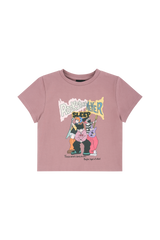 Dust pink ロックバンド クロップTシャツ