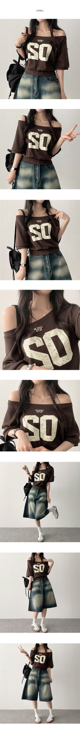 Bner No. ショルダーアンバランス半袖Tシャツ