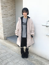 2wayコージーテクスチャーニットフード