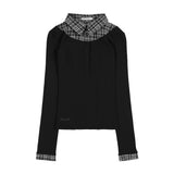 SHIRT LAYERED LONG SLEEVE (BLACK) F25ZB023