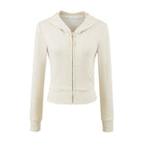 Sophie Slim Rib Hoodie Zip-up