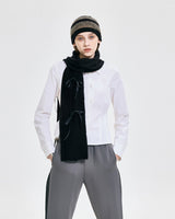 Ribbon Tied Beanie _ BLACK