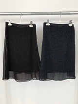 chiffon leopard skirt