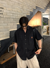 カチオニオンパッチポケット半袖シャツ