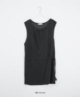 Grine Pigment String Layered Sleeveless One Piece