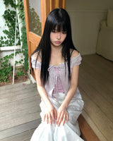 Mumon Check Sleeveless Blouse