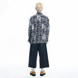 Washed Painted Check Shirt - CHARCOAL