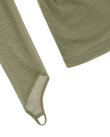 イン&アウトニッティドトップ _  OLIVE GREEN