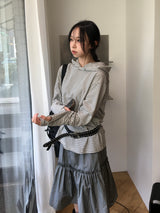 Roti Nylon Midi Shirred Skirt (2c)