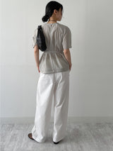 Curved Cotton Barrel Pants