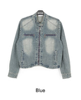 Piece Washed Crop Denim Jacket
