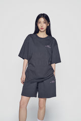 24FW UPSIDE DOWN BASIC LOGO SHORT PANTS CHARCOAL