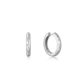 Scattered Rising Star One-Touch Hoop Ring 925 Silver + Rhodium Plating Earring E034-06H
