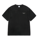 25SS エンボロゴワッフルショートスリーブTシャツ ブラック