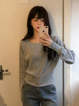 OB Daily Boat Neck Slim Knit (6color)