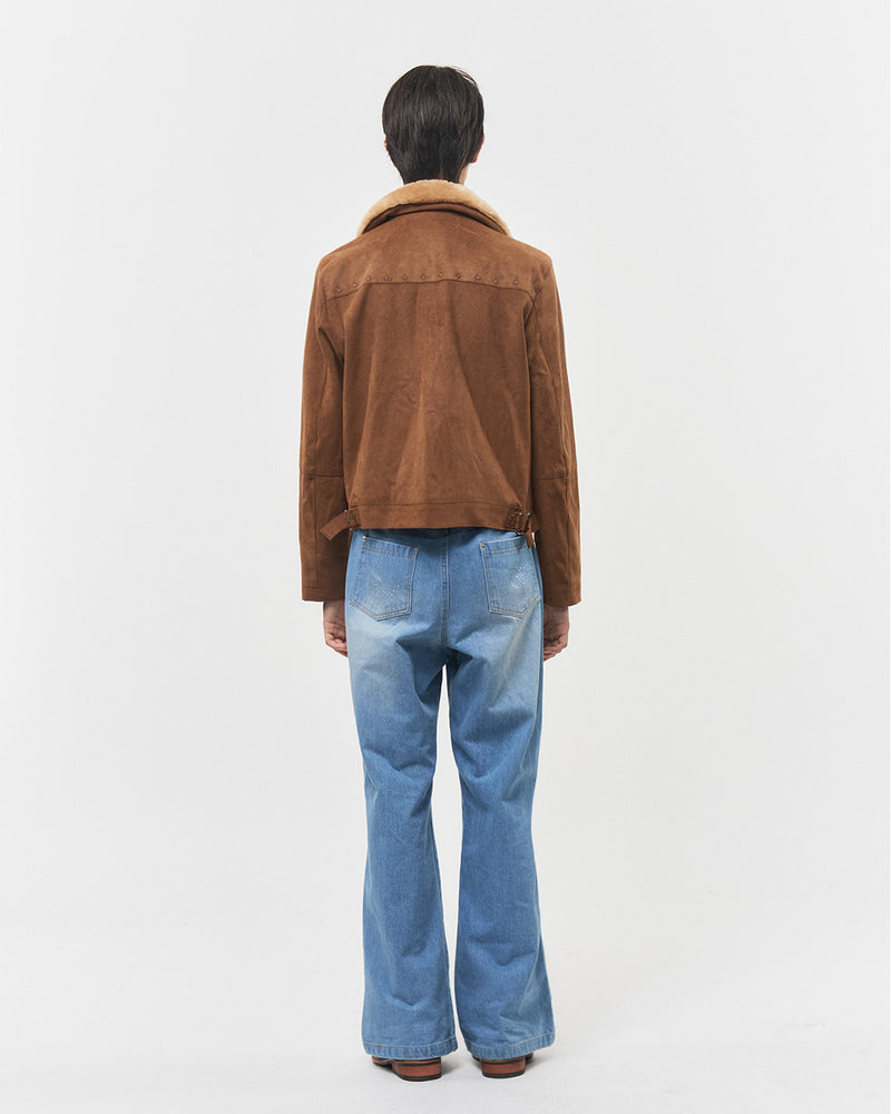 Bluesf searing suede short jacket