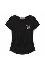 スリムニットドッグエンブロイダリーTシャツ