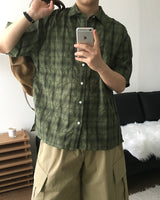 ミュートチェックショートスリーブシャツ