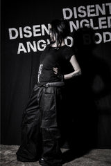 COATED FLARED CARGO PANTS (UNISEX) (MADE)