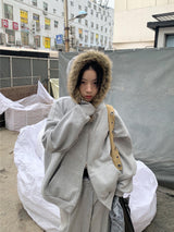 ソフトファー ジップアップ フーディー