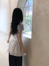デイジーポップフラワープリントステッチTシャツ