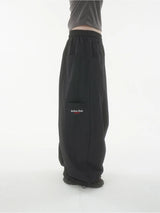 Sleek embroidery nylon pants -3C
