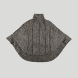 HAIRY BELTED CAPE COAT