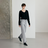 Warm grey semi wide jeans - SW004