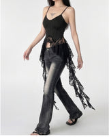 Bella Lace Uneven Sleeveless