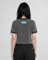 LEOPARD RINGER T-SHIRT (CHARCOAL/CHARCOAL) [WOMEN]