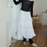 For Sunshine Moments Tiered Skirt White 