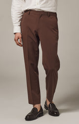 SIDE BANDING CROP TAPERED SLACKS